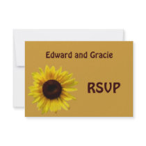 Sunflower Wedding RSVP Personalized Invite