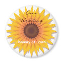 Sunflower Wedding Save The Date Announcement 2 magnets
