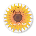 Sunflower Wedding Save The Date Announcement 2 magnets