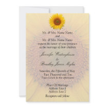 Sunflower Wedding Stationary Invitations