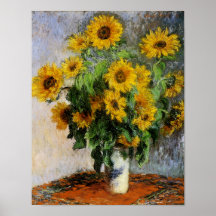 Sunflowers, 1881 by Monet. Print