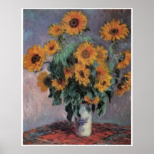 Sunflowers, 1881 Claude Monet Poster