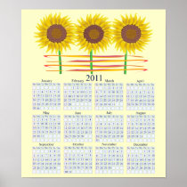 Sunflowers 2011 Wall Calendar Poster