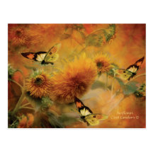 Sunflowers Art Postcard