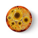 Sunflowers Bloom Button