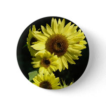 SUNFLOWERS Buttons Sun Flower BUTTON Gifts