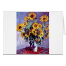 Sunflowers by Claude Monet Greeting Cards