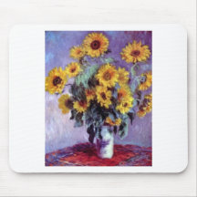 Sunflowers by Claude Monet Mouse Pads