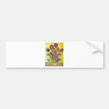 Sunflowers by Vincent Van Gogh Bumper Stickers