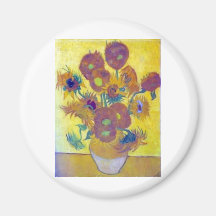 Sunflowers by Vincent Van Gogh Magnet