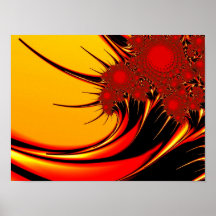 Sunflowers Colourful Abstract Art Poster