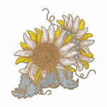 Sunflowers embroidered shirts