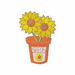 Sunflowers embroidered shirts