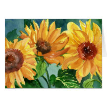 Sunflowers Greeting Cards