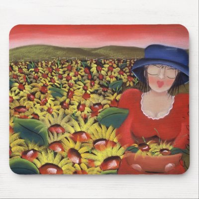 Sunflowers Mouse Mats by Elana_Greeff