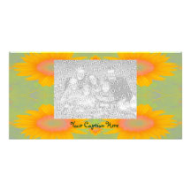 Sunflowers Multiplied Photo Card Template