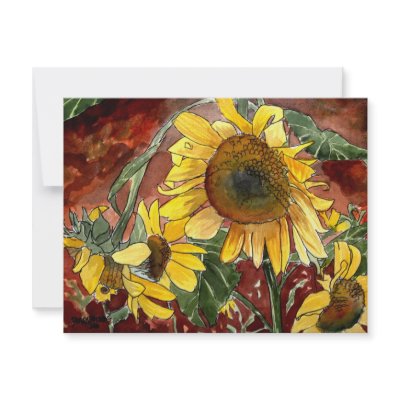 sunflowers painting art gifts personalized invitations by dereklovessheila