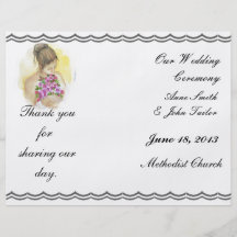 Sunflowers Wedding Program Flyer Design