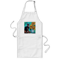Sunflowers with cat ,Apron