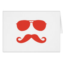 sunglasses and 'stache