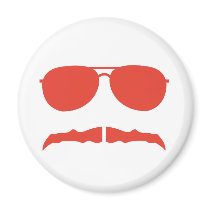 sunglasses and 'stache