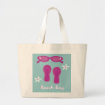 Sunglasses, Flip Flops & Flowers Beach Bag