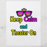 Sunglasses Keep Calm And Theather On Flyers