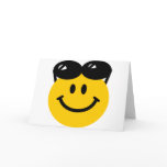 Sunglasses perched on top of head smiley face cards
