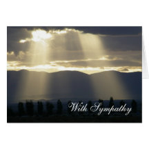 Sunlight Through the Clouds Sympathy Card