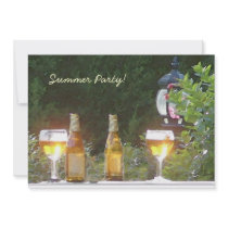 Sunlit beer party invitation