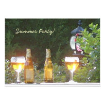 Sunlit beer party invitation