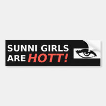 Sunni girls are hott! bumper stickers