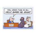 sunni shia, islam, muslim, marriage, counselor postcards