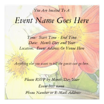 Sunny Dahlias Personalized Invite