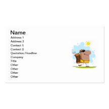 Sunny Day Golf - African American Business Card Templates