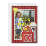 Sunny Day Red Barn - Kids' Party or Baby Shower invitations