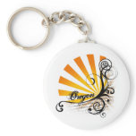 Sunny Floral Graphic Oregon Keychain