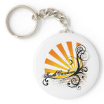 Sunny Floral Graphic South Carolina Keychain