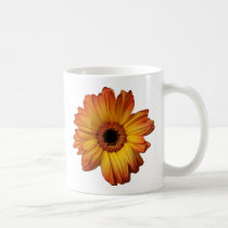 Sunny Orange gerbera flower bloom mugs