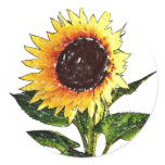 Sunny Painted Sunflower Stickers