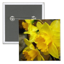 Sunny Petals Pinback Button