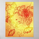 Sunny Pomeranian Poster Print