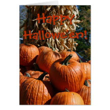 Sunny pumpkins Hallowe'en card
