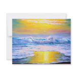 Sunny Seascape Painting by Mazz invitations