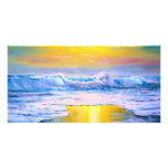 Sunny Seascape Painting by Mazz photo cards