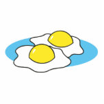 sunny side up fried eggs photo sculpture