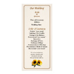 Sunny Sunflowers Wedding Program Rack Card