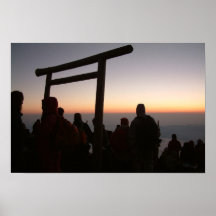 Sunrise at the 10th gate on Mount Fuji Poster