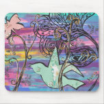 Sunrise Bird and Butterfly Mousepad