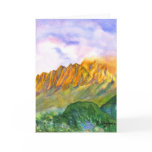 Sunrise Cliffs Kauai Watercolor Card